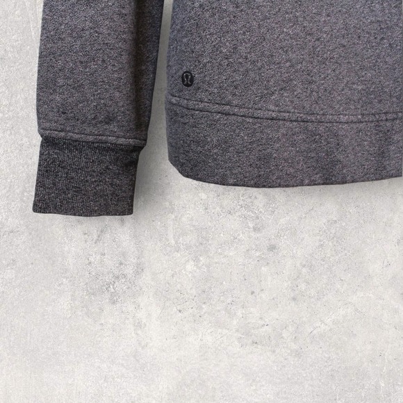LULULEMON Fleece Please Pullover Hooded Jacket in Heather Grey Size 2 - Picture 6 of 10